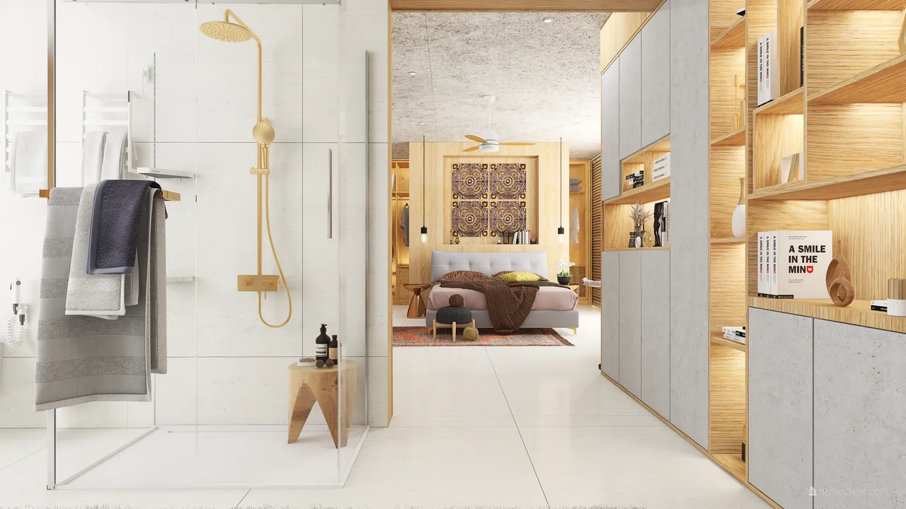 StyleOther Traditional Asian TropicalTheme Harmony ColorScemeOther Beige 3d design renderings