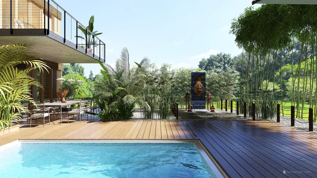 StyleOther Traditional Asian TropicalTheme Harmony ColorScemeOther Beige 3d design renderings