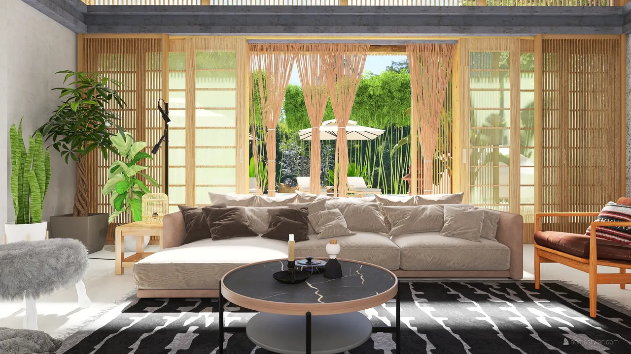 StyleOther Traditional Asian TropicalTheme Harmony ColorScemeOther Beige 3d design renderings