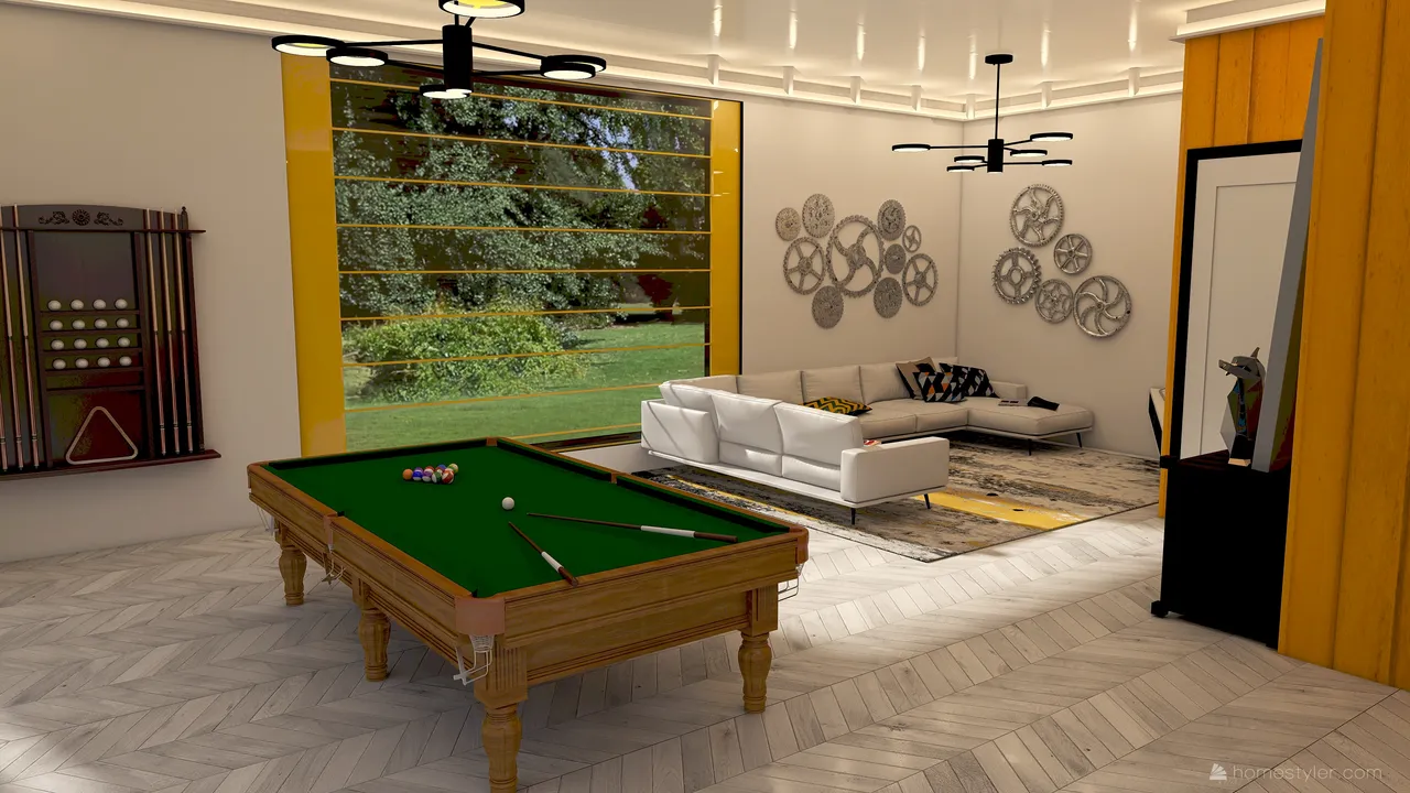#HSDA2021Residential Unusual yellow 3d design renderings