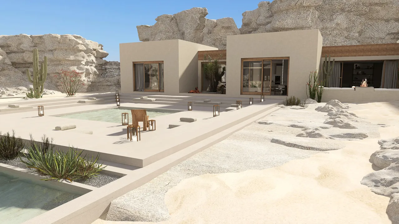 Desierto 3d design renderings