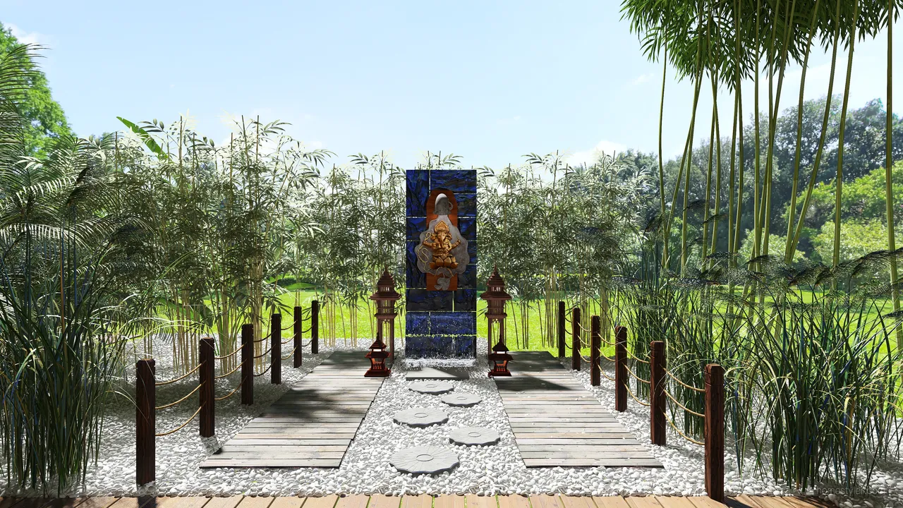 StyleOther Traditional Asian TropicalTheme Harmony ColorScemeOther Beige 3d design renderings