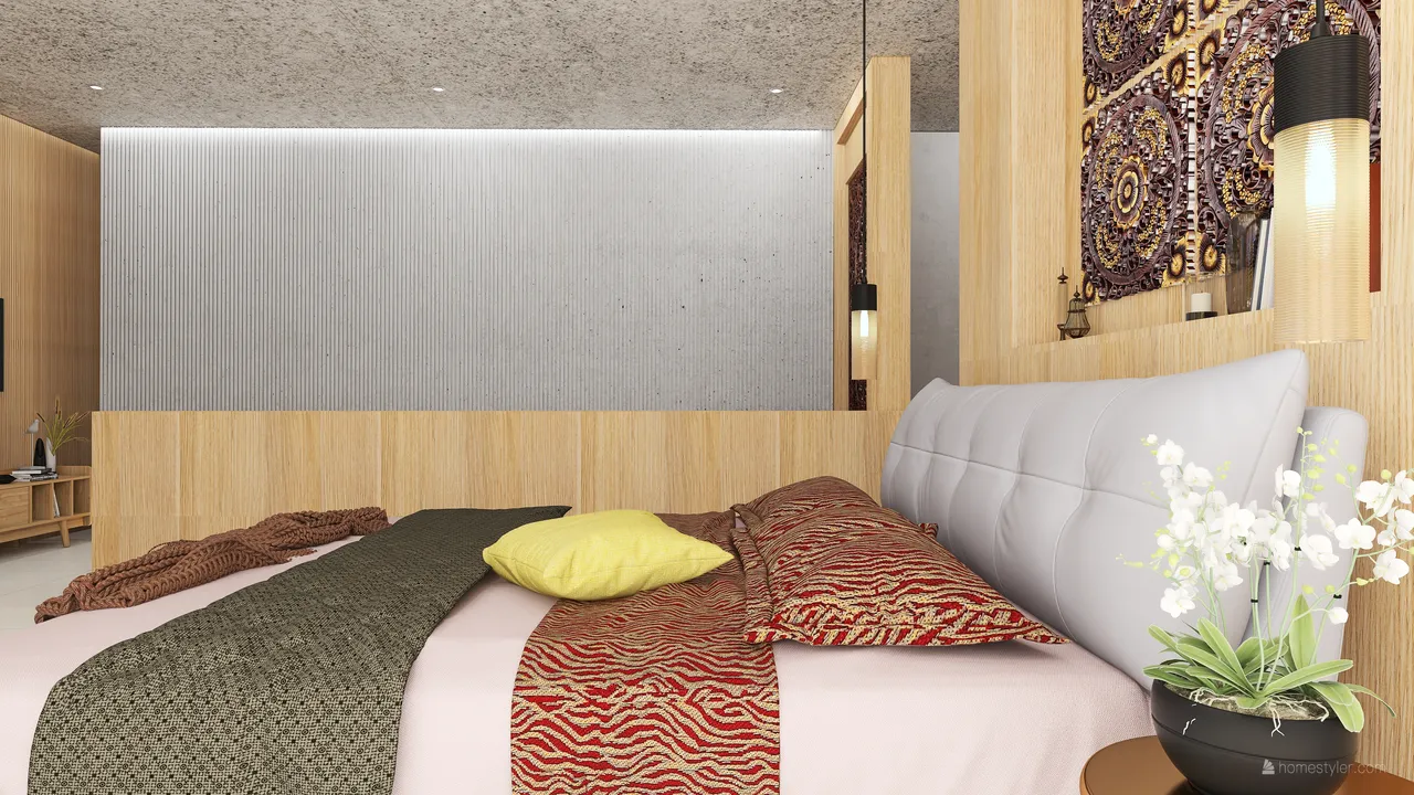 StyleOther Traditional Asian TropicalTheme Harmony ColorScemeOther Beige 3d design renderings