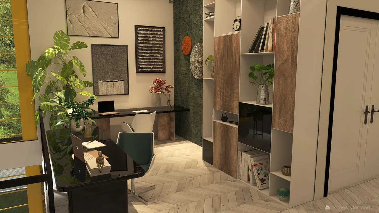 #HSDA2021Residential Unusual yellow 3d design renderings