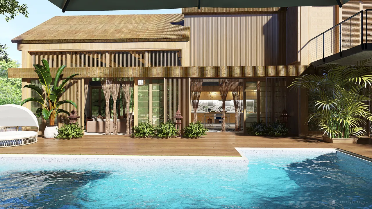 StyleOther Traditional Asian TropicalTheme Harmony ColorScemeOther Beige 3d design renderings