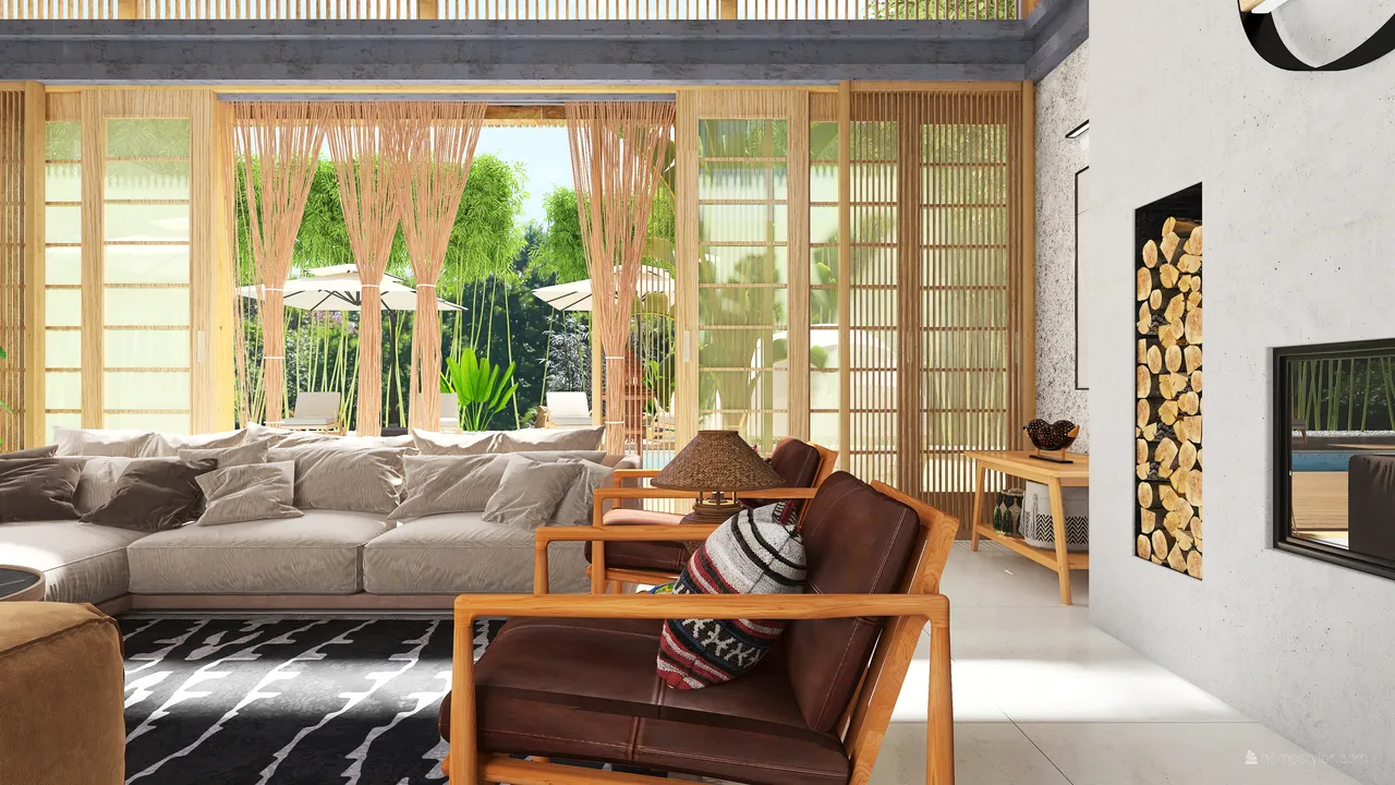 StyleOther Traditional Asian TropicalTheme Harmony ColorScemeOther Beige 3d design renderings