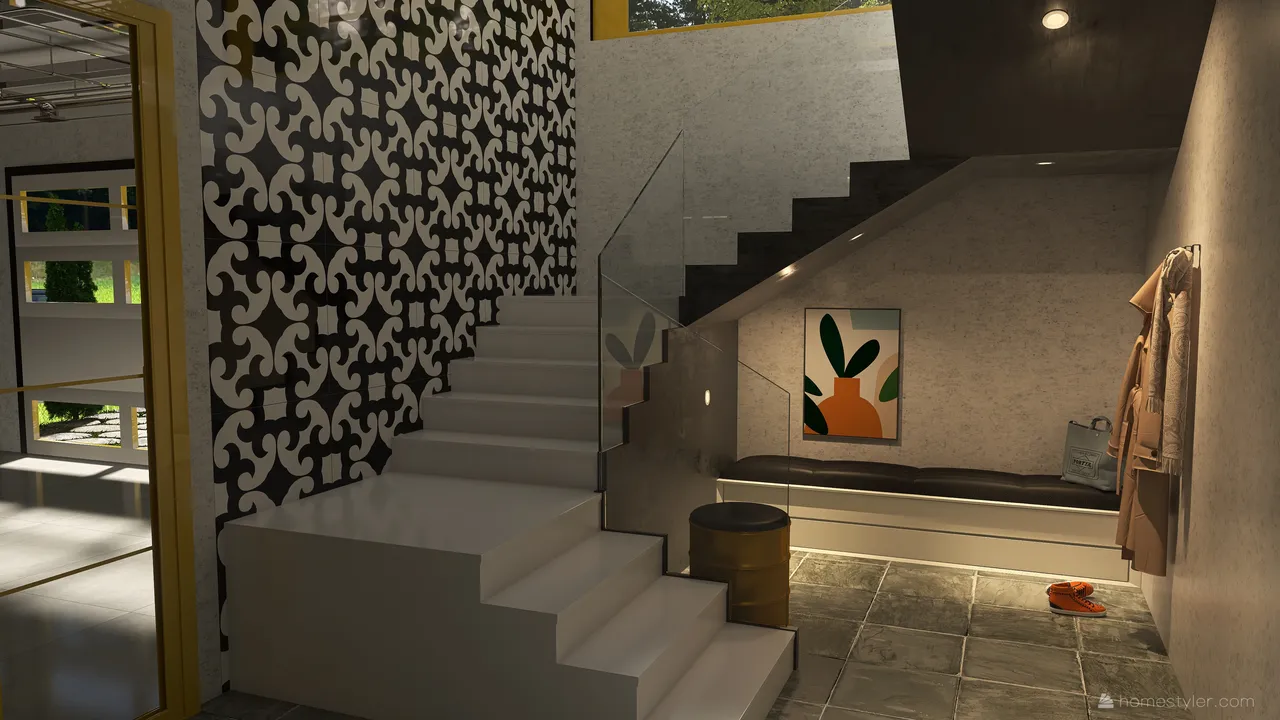 #HSDA2021Residential Unusual yellow 3d design renderings