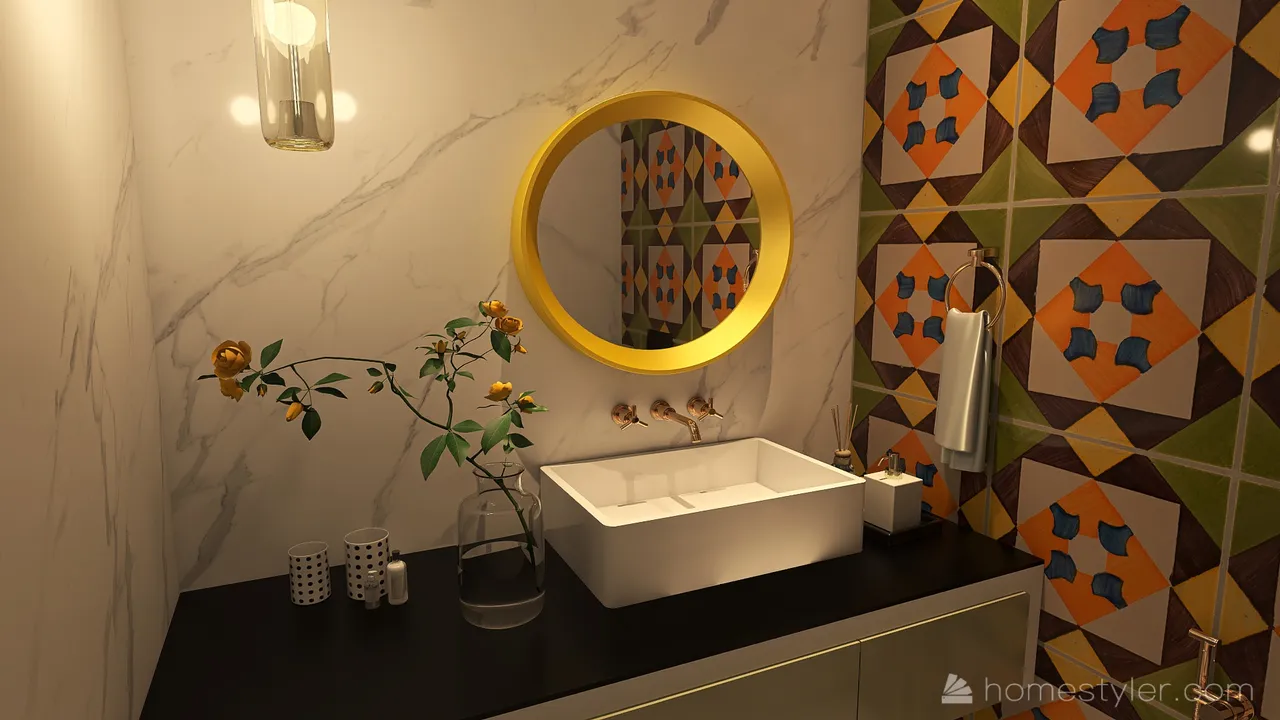 #HSDA2021Residential Unusual yellow 3d design renderings