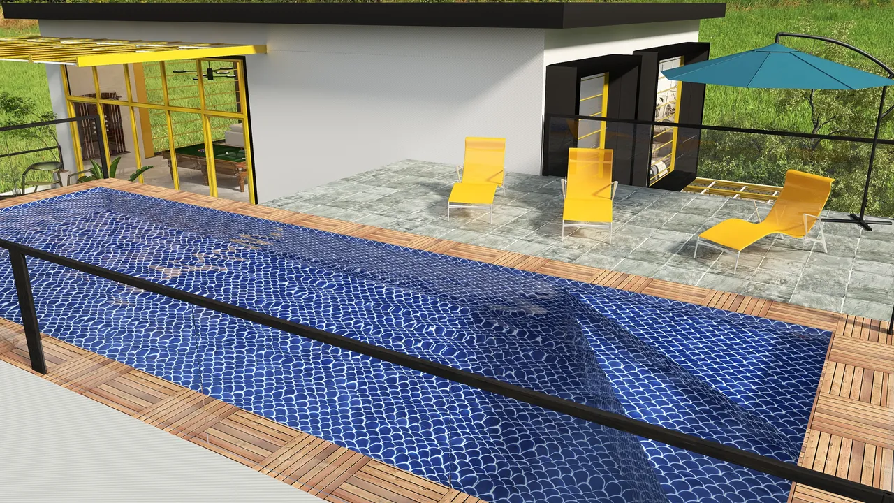 #HSDA2021Residential Unusual yellow 3d design renderings