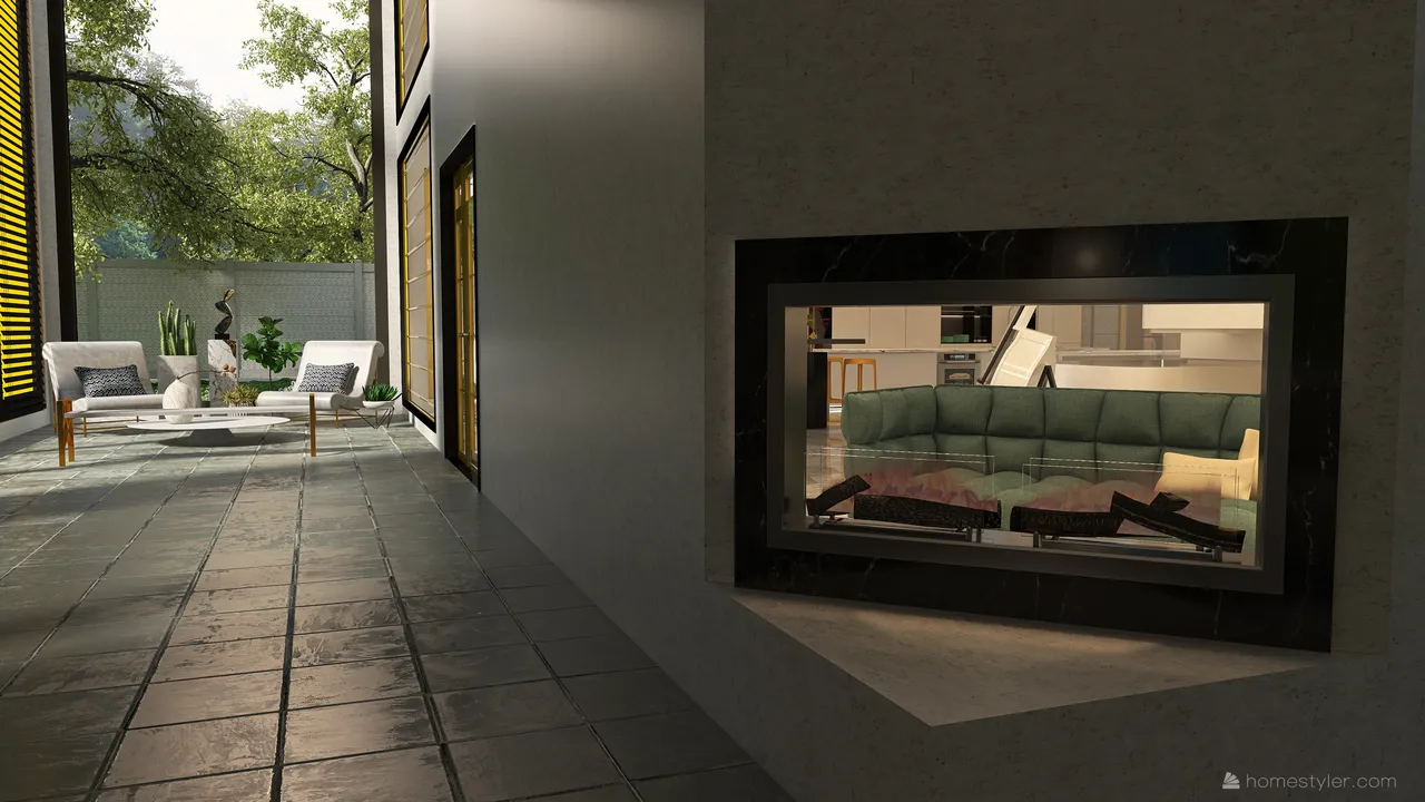 #HSDA2021Residential Unusual yellow 3d design renderings