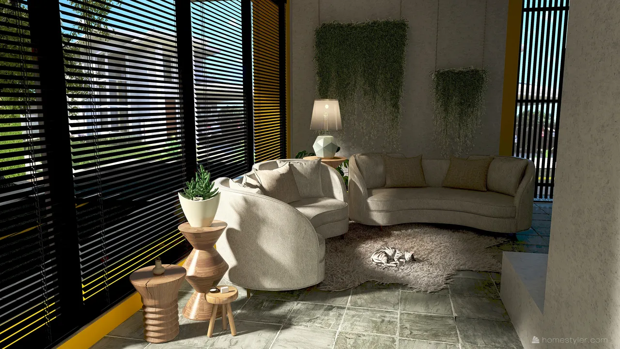 #HSDA2021Residential Unusual yellow 3d design renderings