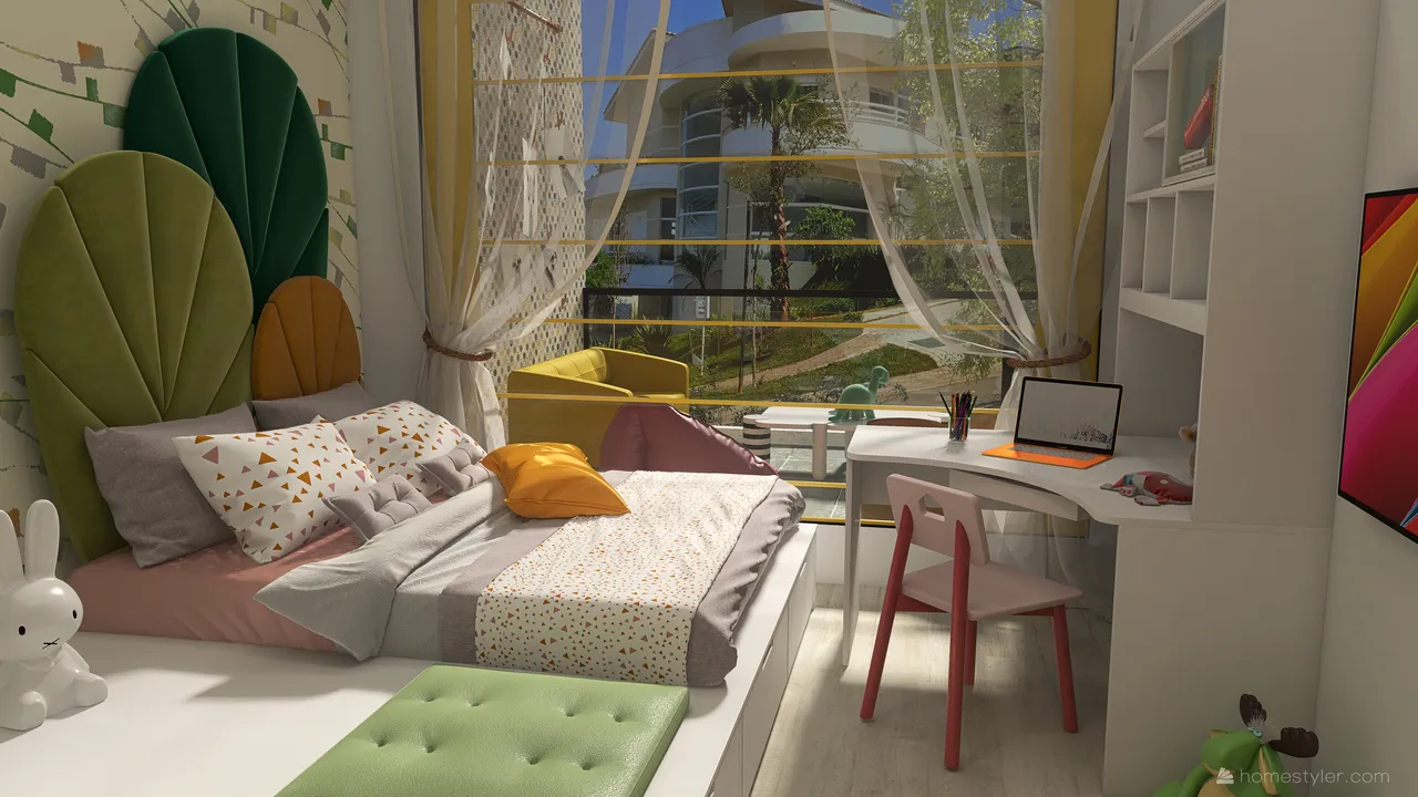 #HSDA2021Residential Unusual yellow 3d design renderings