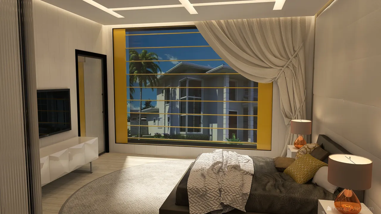 #HSDA2021Residential Unusual yellow 3d design renderings