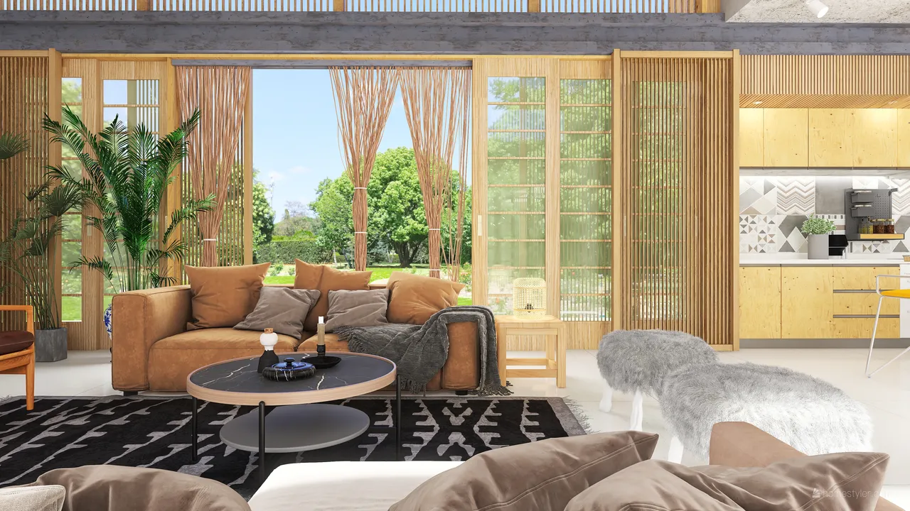 StyleOther Traditional Asian TropicalTheme Harmony ColorScemeOther Beige 3d design renderings