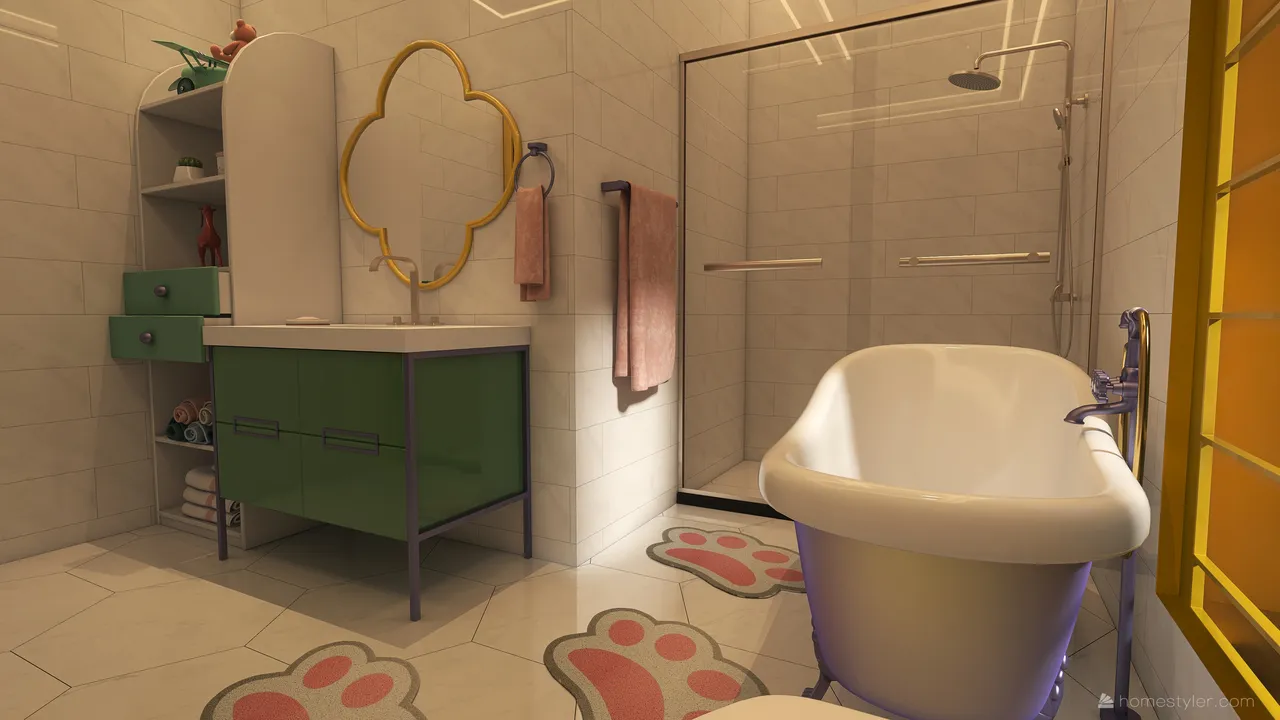 #HSDA2021Residential Unusual yellow 3d design renderings