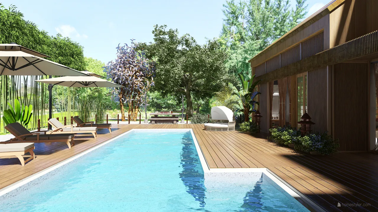 StyleOther Traditional Asian TropicalTheme Harmony ColorScemeOther Beige 3d design renderings
