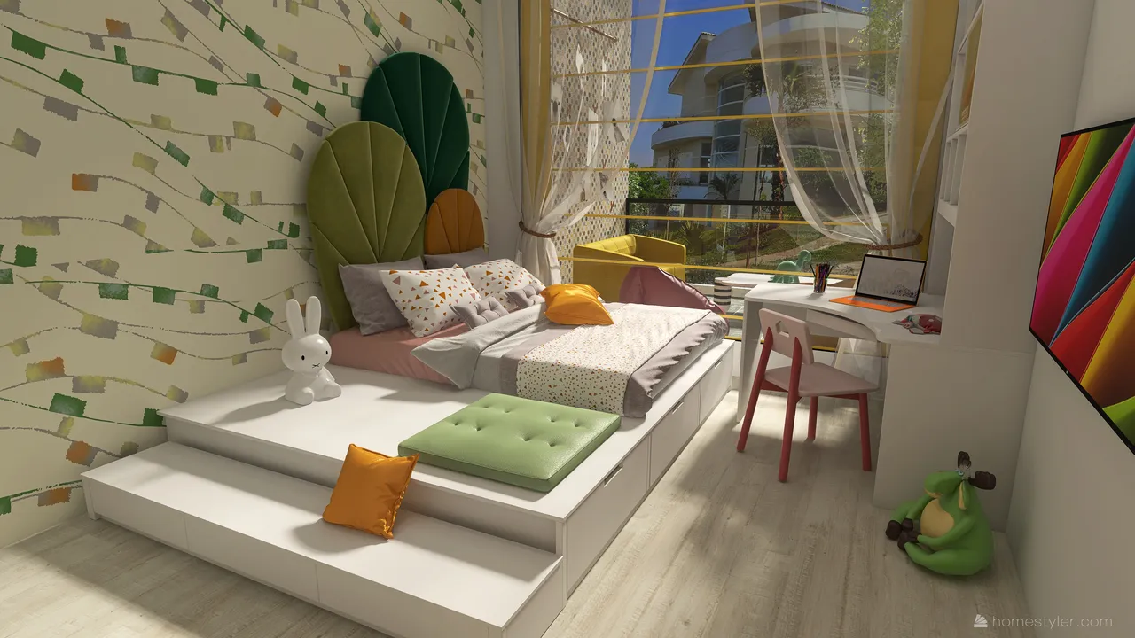 #HSDA2021Residential Unusual yellow 3d design renderings