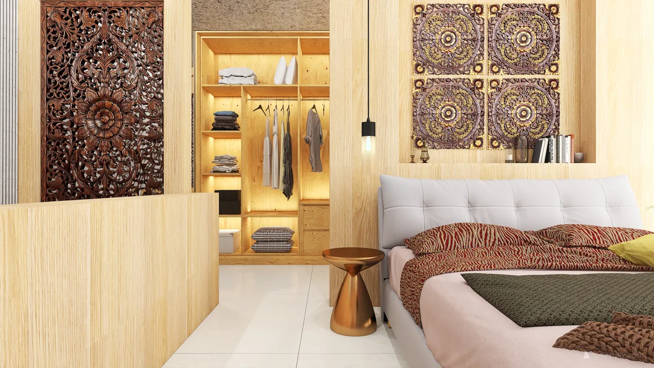 StyleOther Traditional Asian TropicalTheme Harmony ColorScemeOther Beige 3d design renderings