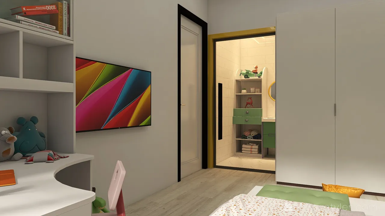 #HSDA2021Residential Unusual yellow 3d design renderings