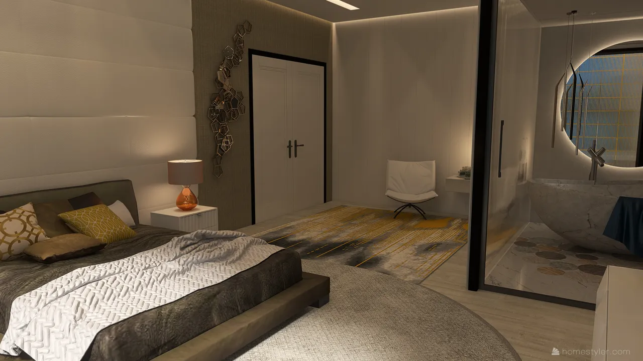 #HSDA2021Residential Unusual yellow 3d design renderings