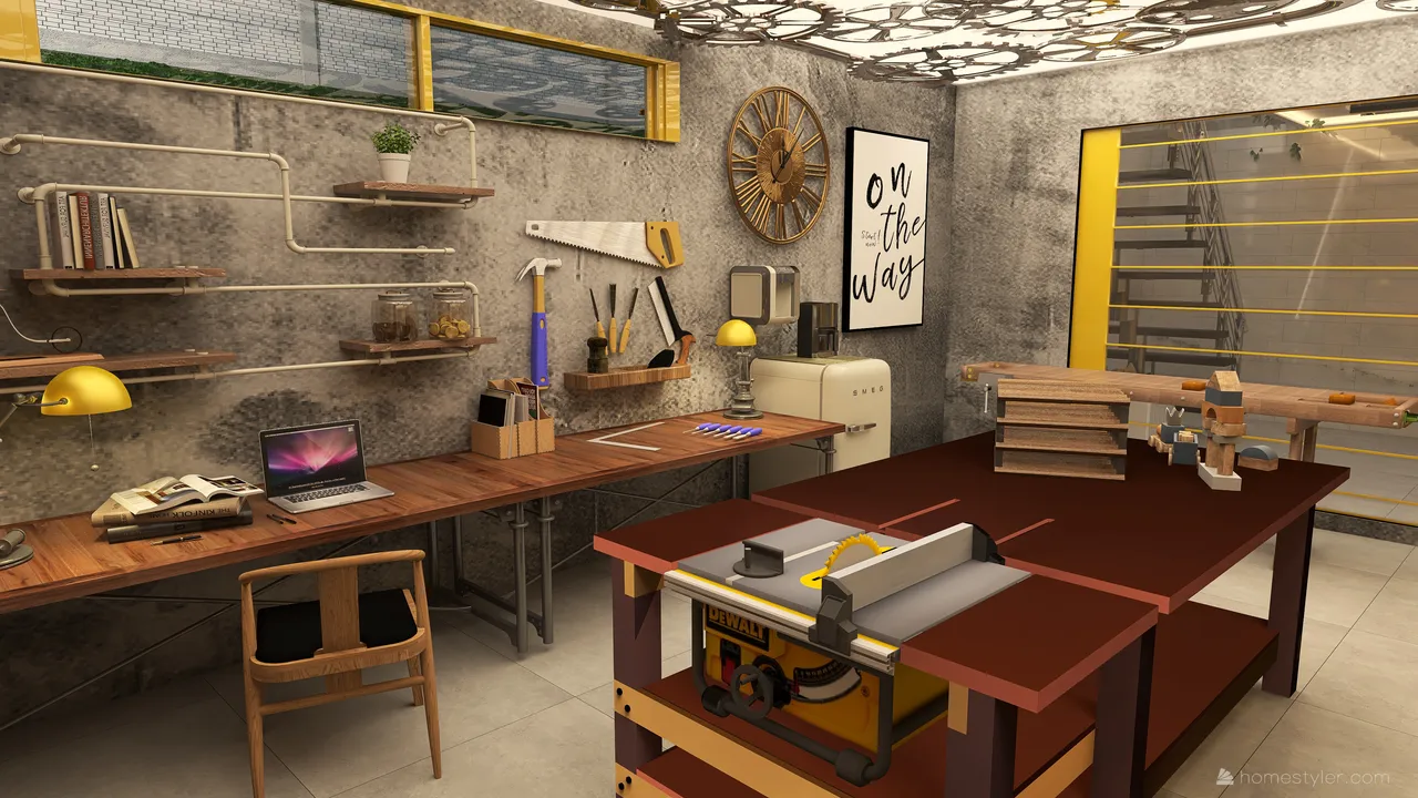 #HSDA2021Residential Unusual yellow 3d design renderings